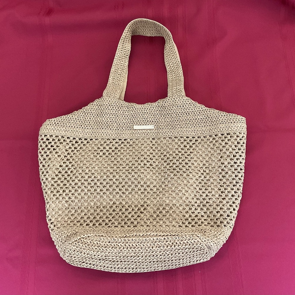 Calzedonia Raffia Beach Bag with removeable pouch